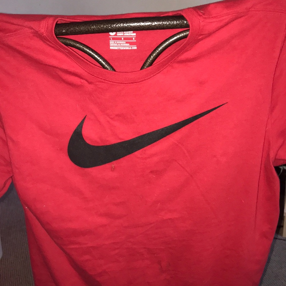 Red Nike shirt